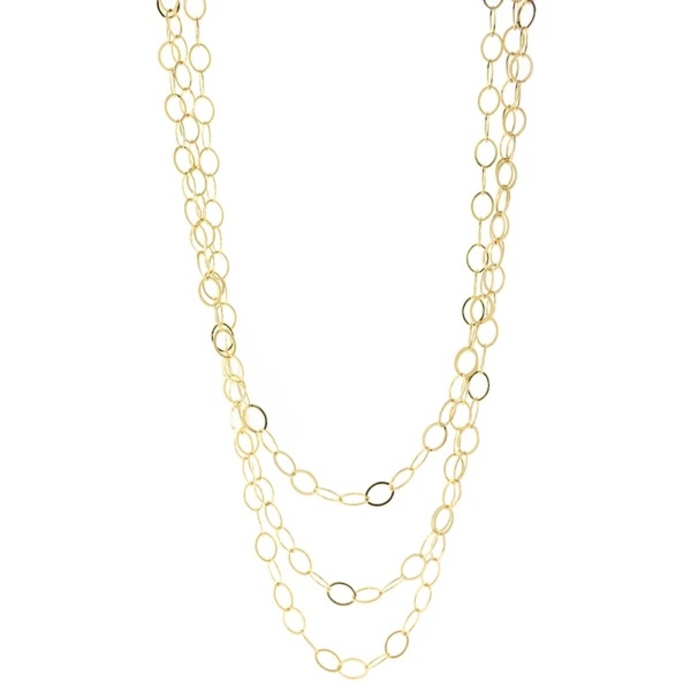 Judith Bright Triple Strand Chain Necklace